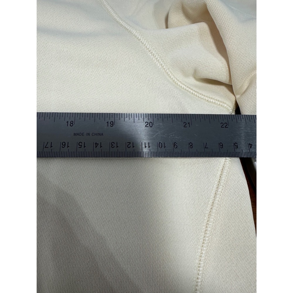 FISOEW Womens V Neck Sweatshirt butter yellow Long Sleeve Side Slit Pullover NWT - Picture 3 of 3